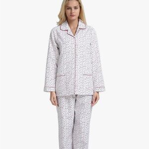 Women's White Floral Pajama Set